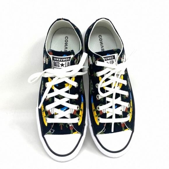 CONVERSE 671293F CTAS OX Croco Furf Black Canvas Unique Sneakers Top Low Women's - Picture 7 of 11